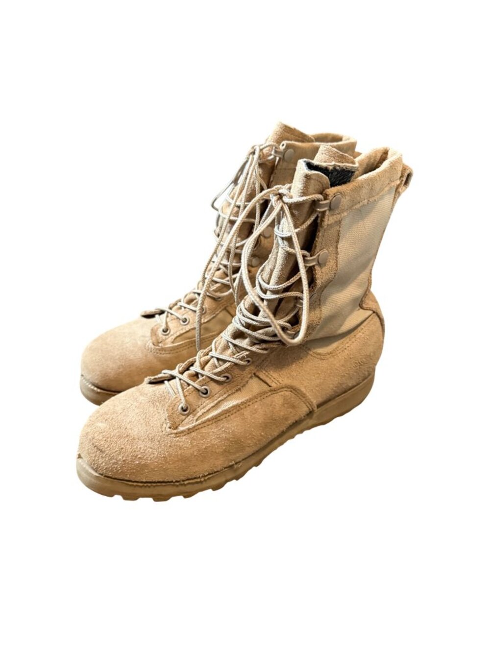 Belleville Boot Mens 8.5 Suede Military Steel Toe Tactical Vibram Goretex Tan